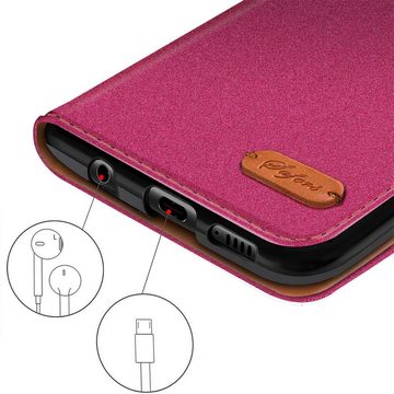 CoolGadget Handyhülle Denim Schutzhülle Flip Case für Samsung Galaxy S3 Mini 4 Zoll, Book Cover Handy Tasche Hülle für Samsung S3 Mini Klapphülle