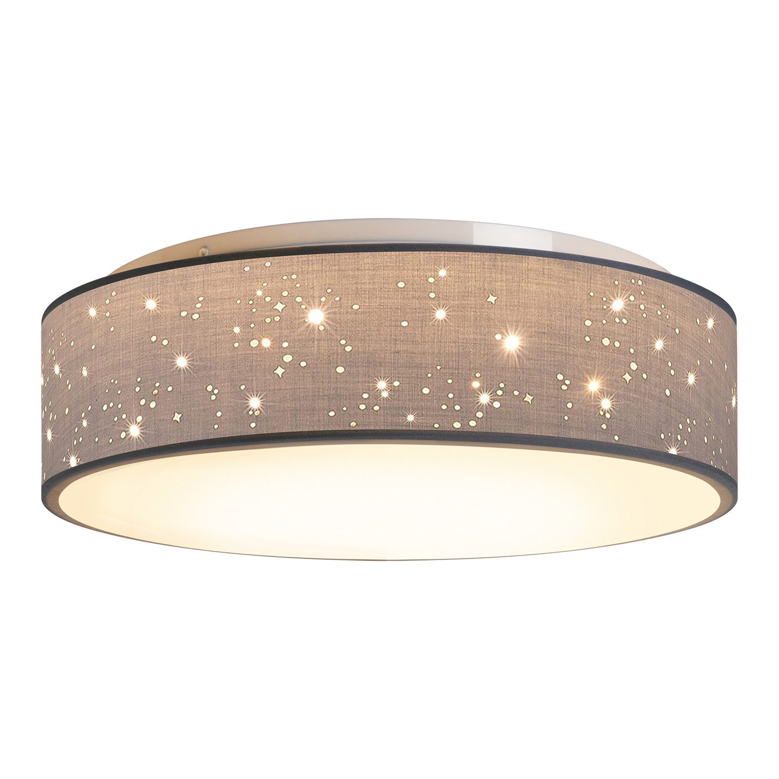 Zedelmaier Lampenschirm Deckenlampe Deckenleuchte mit Stoff-Lampenschirm, Wohnzimmerlampe Schlafzimmer Kinderzimmer Flur Lampe