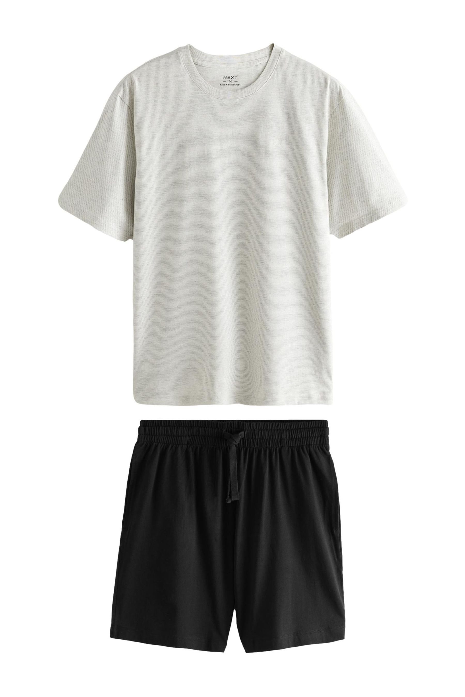 Pyjama Kurzärmeliger Jersey-Schlafanzug mit Streifen