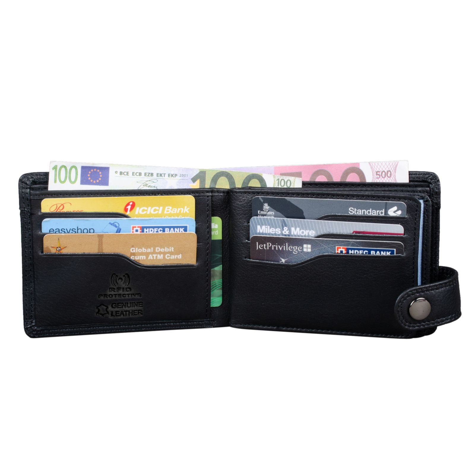 "Finley" Herren RFID schwarz Geldbörse und NFC Leder STILORD Geldbörse
