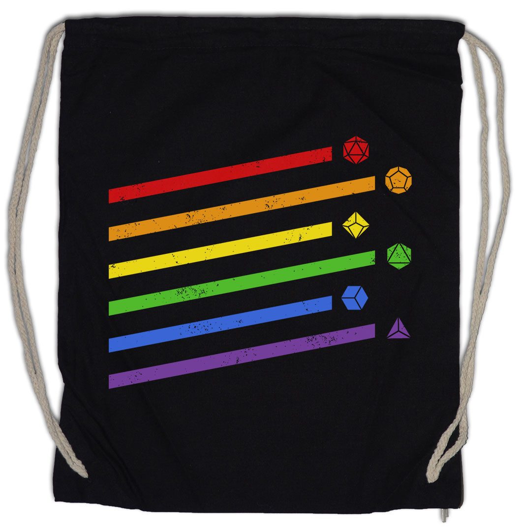 Turnbeutel RPG Dices Rainbow Turnbeutel Pen Paper Dungeons Würfel Dragons Role