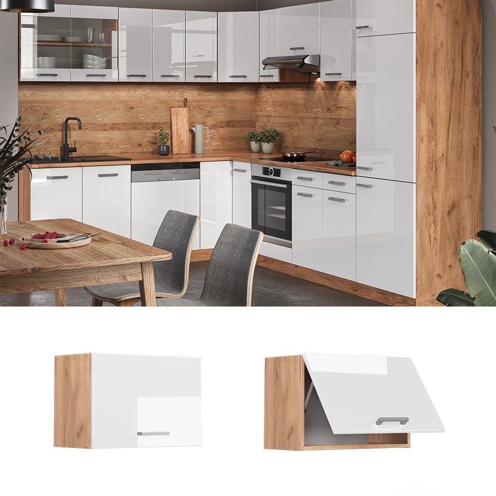Vicco Hängeschrank R-Line, Weiß Hochglanz/Goldkraft Eiche, günstig online kaufen