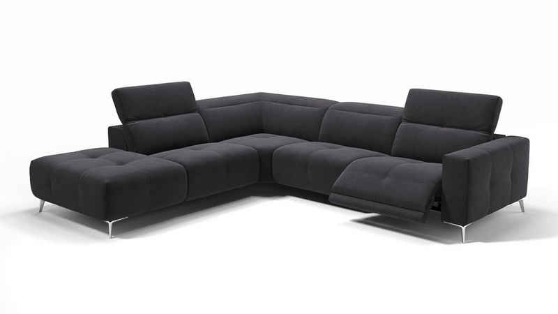 Sofanella Ecksofa Sofanella Ecksofa MARBELLA Polsterecke Eckcouch Stoffsofa in Schwarz