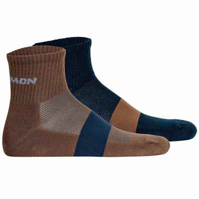 Salomon Sportsocken Unisex Quartersocken, 2er Pack - EVASION ANKLE