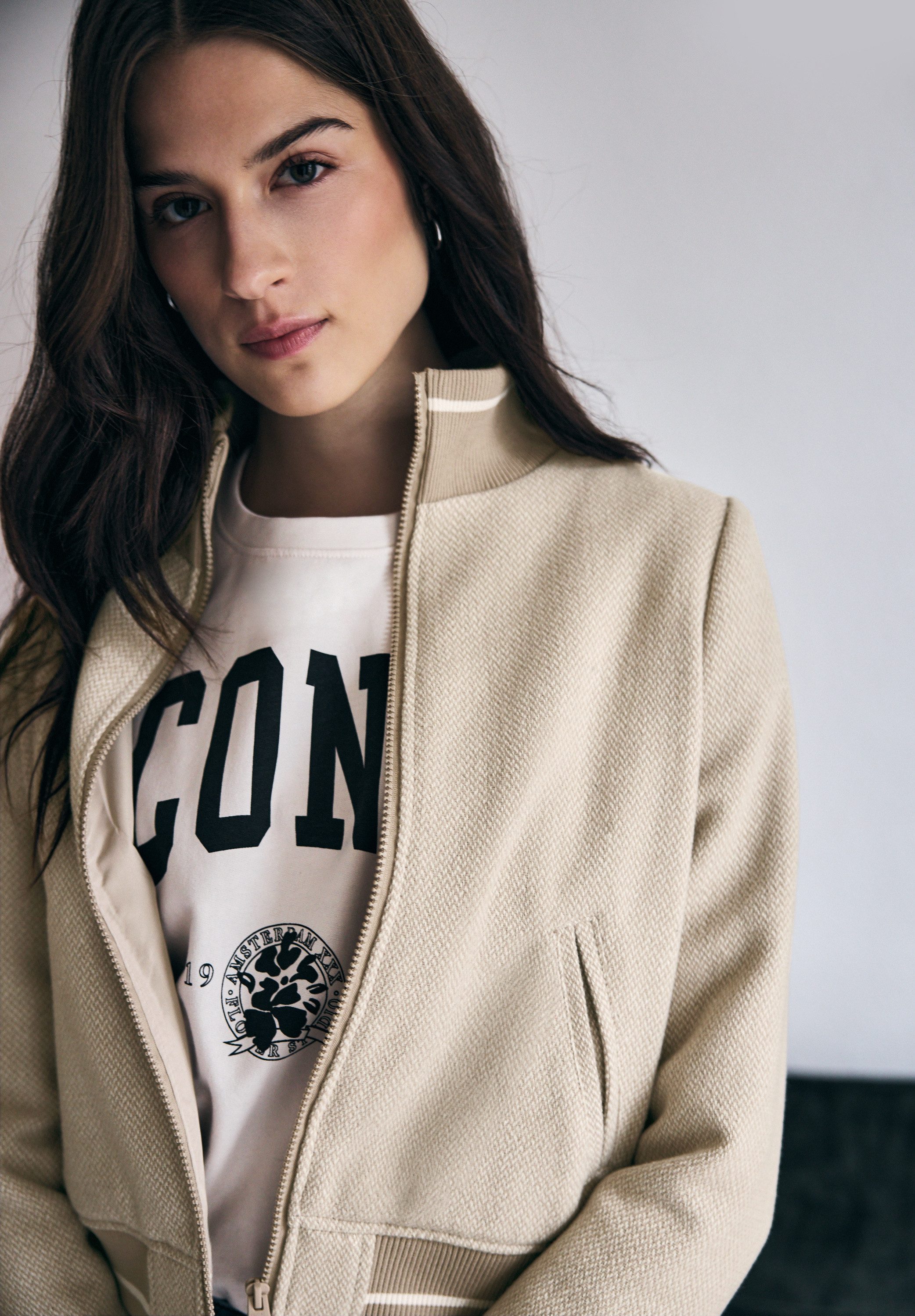 STREET ONE STUDIO Cargojacke mit College-Style Details