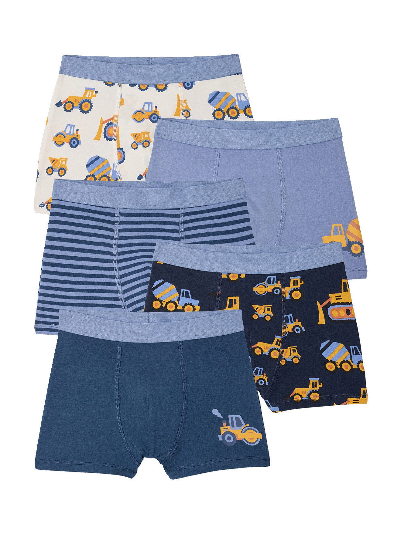 vertbaudet Boxershorts 5er-Pack Boxershorts mit Bagger-Motiven, Jungen 5er-Pack