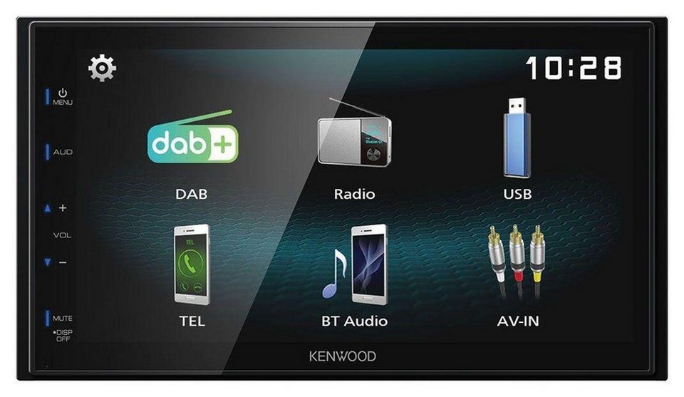 DSX Kenwood CD Bluetooth DAB+ USB Antenne inkl. für VW POLO IV 9N Autoradio  (Digitalradio (DAB), FM)
