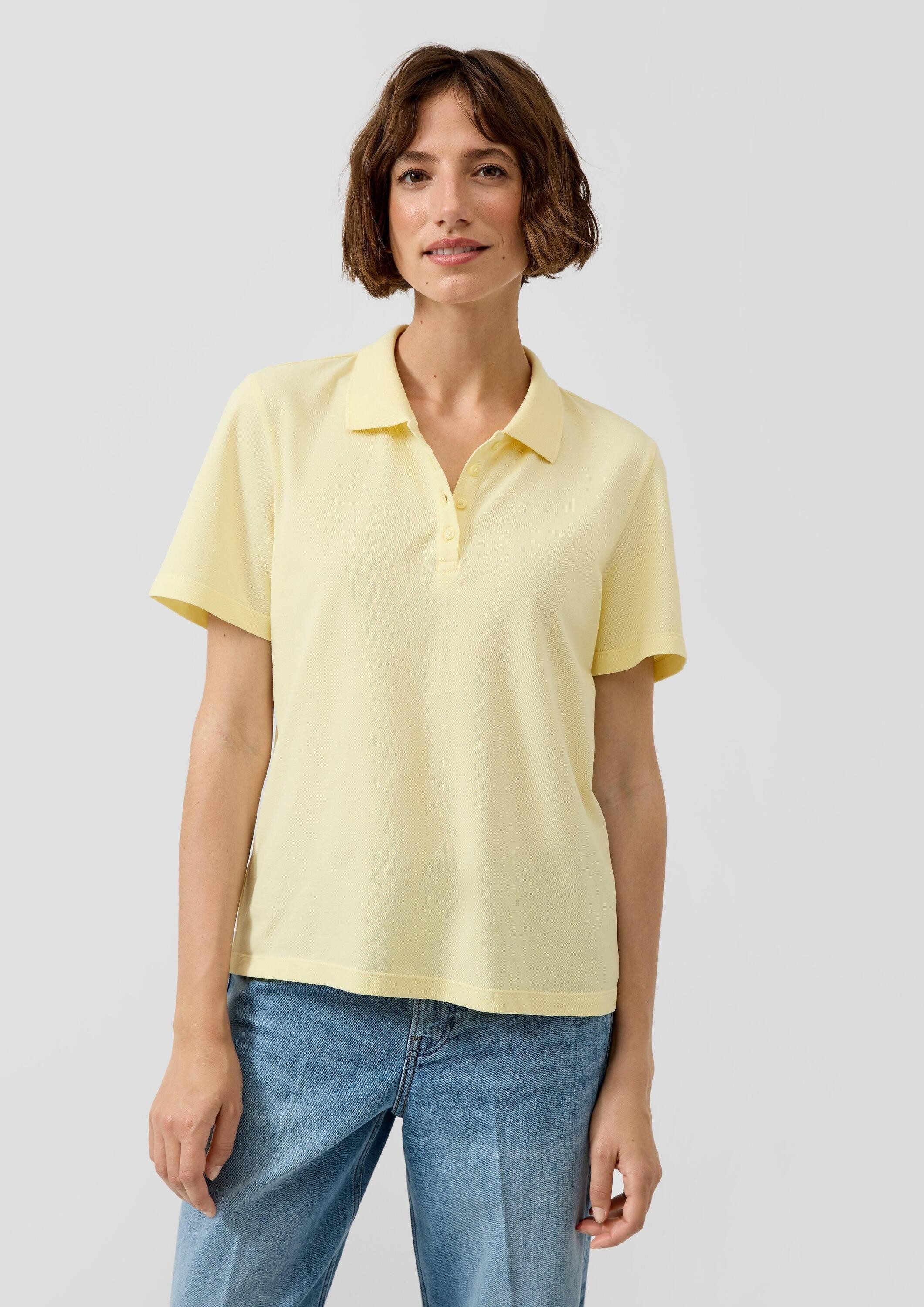 s.Oliver Kurzarmshirt Polo-Shirt Poloshirt aus Baumwollpiqué günstig online kaufen