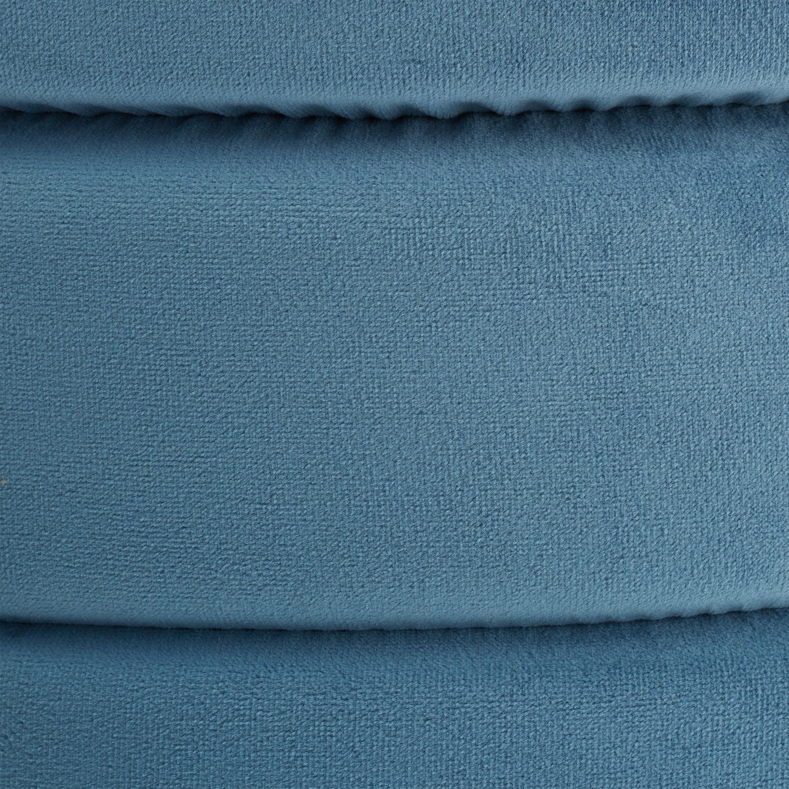 relaxdays Polsterhocker Samthocker mit Stauraum Petrol