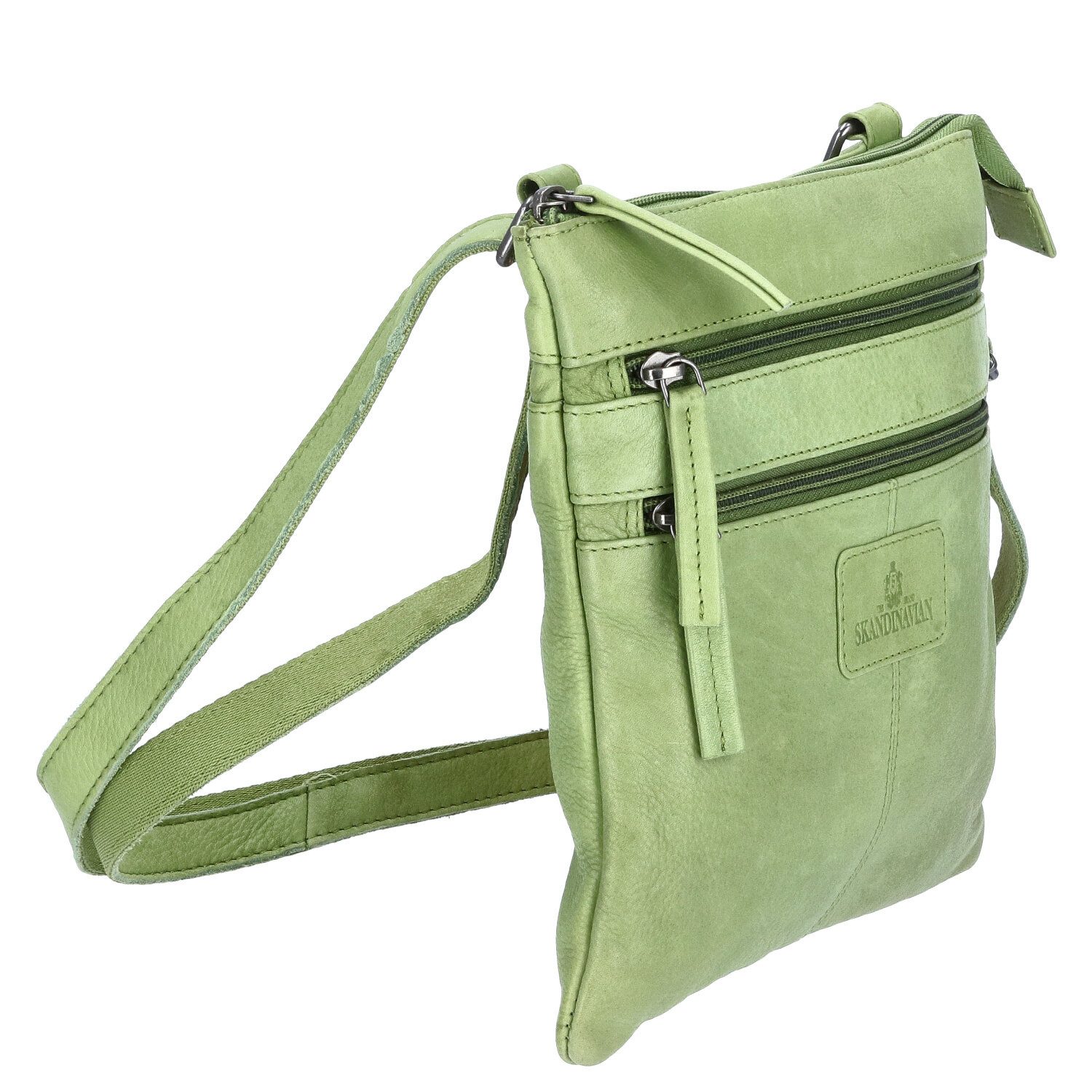 The Skandinavian Brand Umhängetasche The Skandinavian Brand Damen Ledertasche Green (1-tlg)