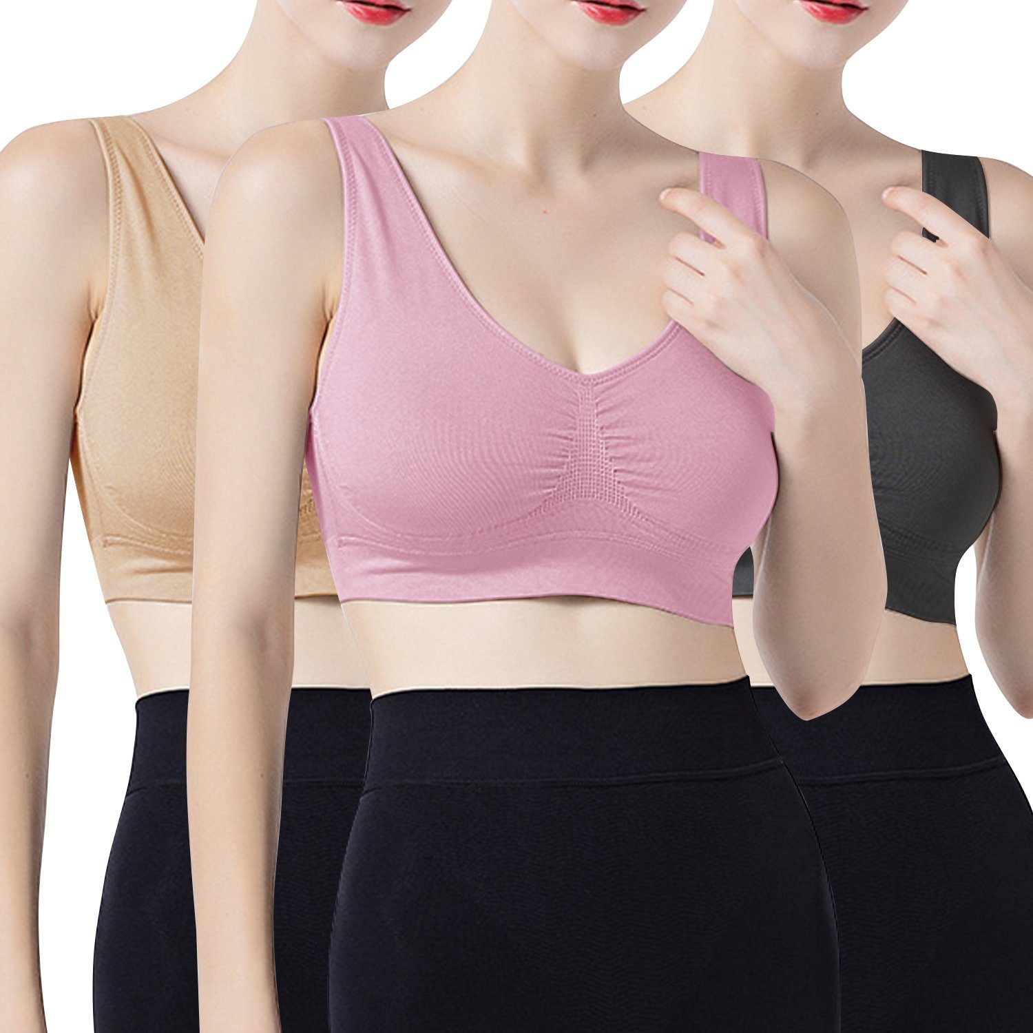 Libella Set: Soft-BH 3717-3747 (3er-Pack) Bügelloser Bustier Komfort-BH günstig online kaufen