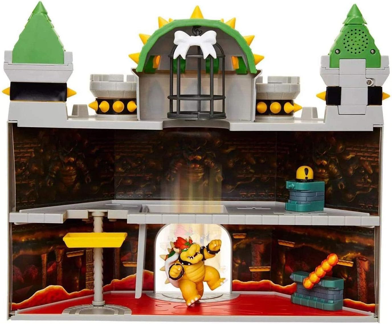 Super Mario Spielhaus Nintendo Super Mario Bowser Schloss Castle Deluxe Spielset, 6,5 cm
