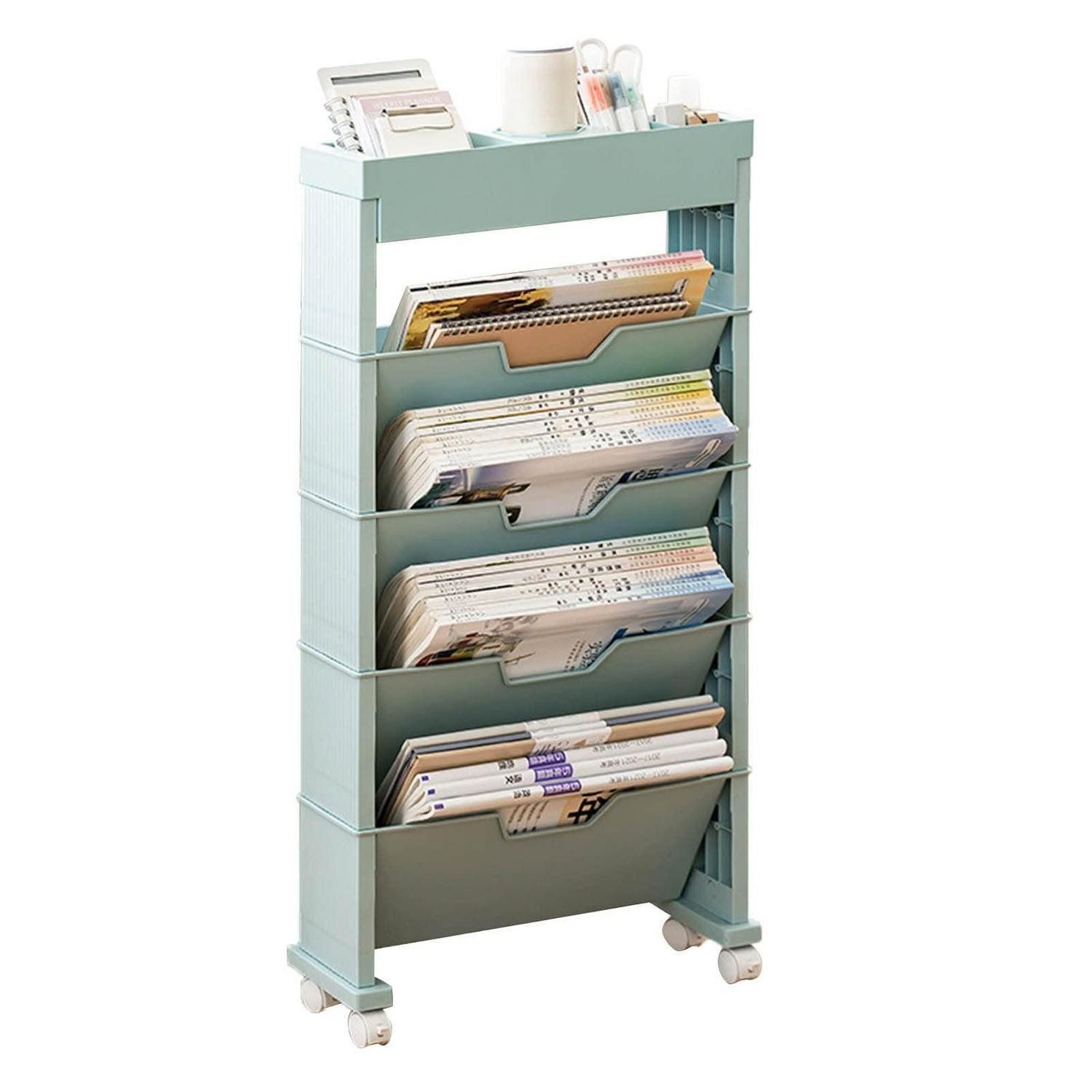 LuxusKollektion Bücherregal Bücherregal Klassenzimmer faltbar blau, 1-tlg.