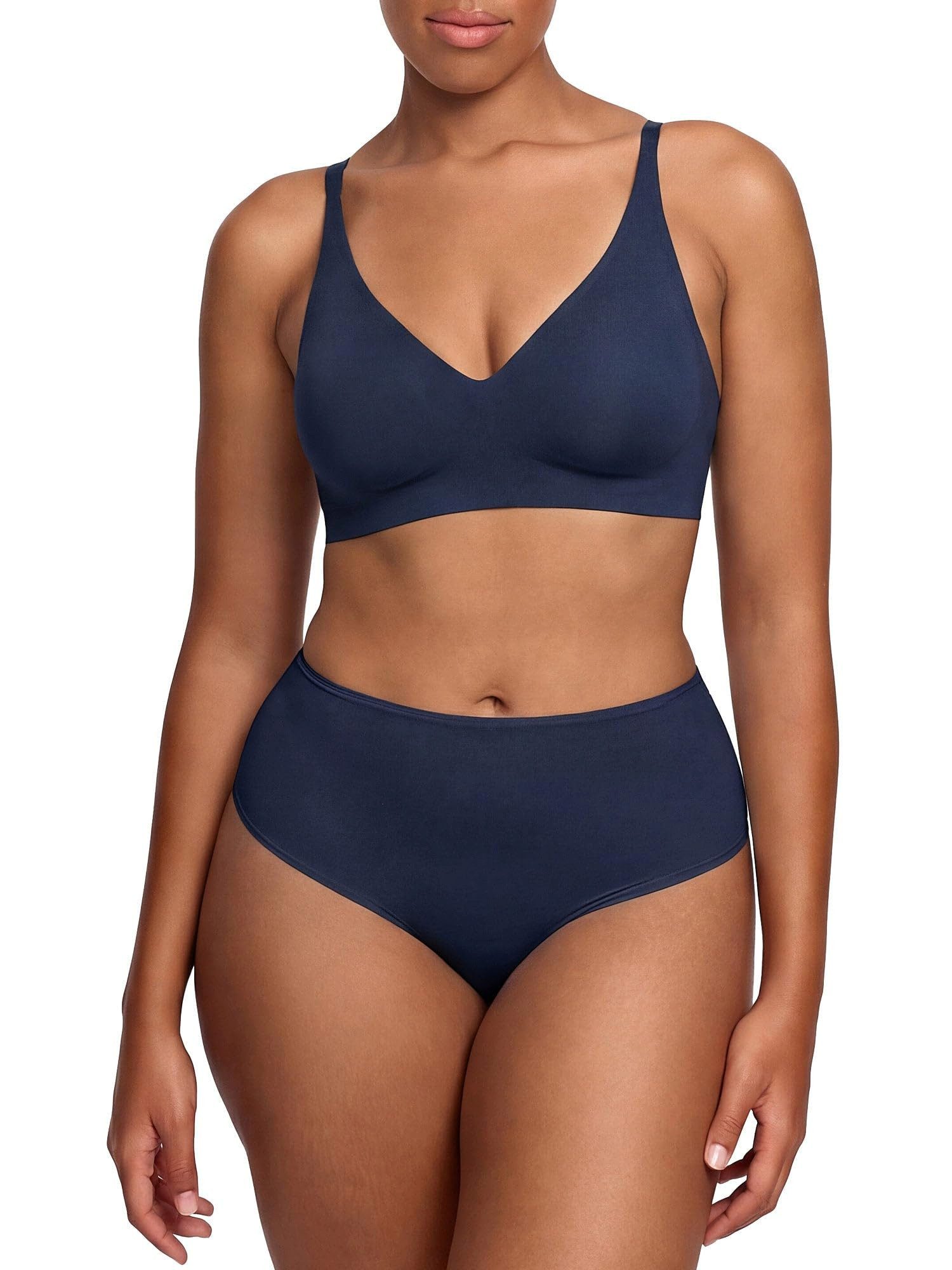 cfab (creamy fabrics) Bügelloser BH Comfort Push-Up BH-Navy Blue-2XL (1-tlg)