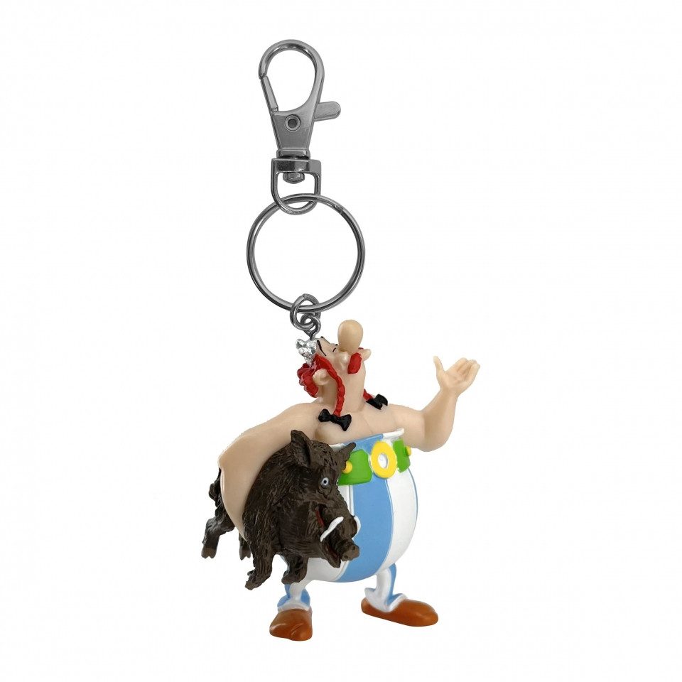 Plastoy Spiel, Obelix mit Wildschwein - Schlüsselanhänger