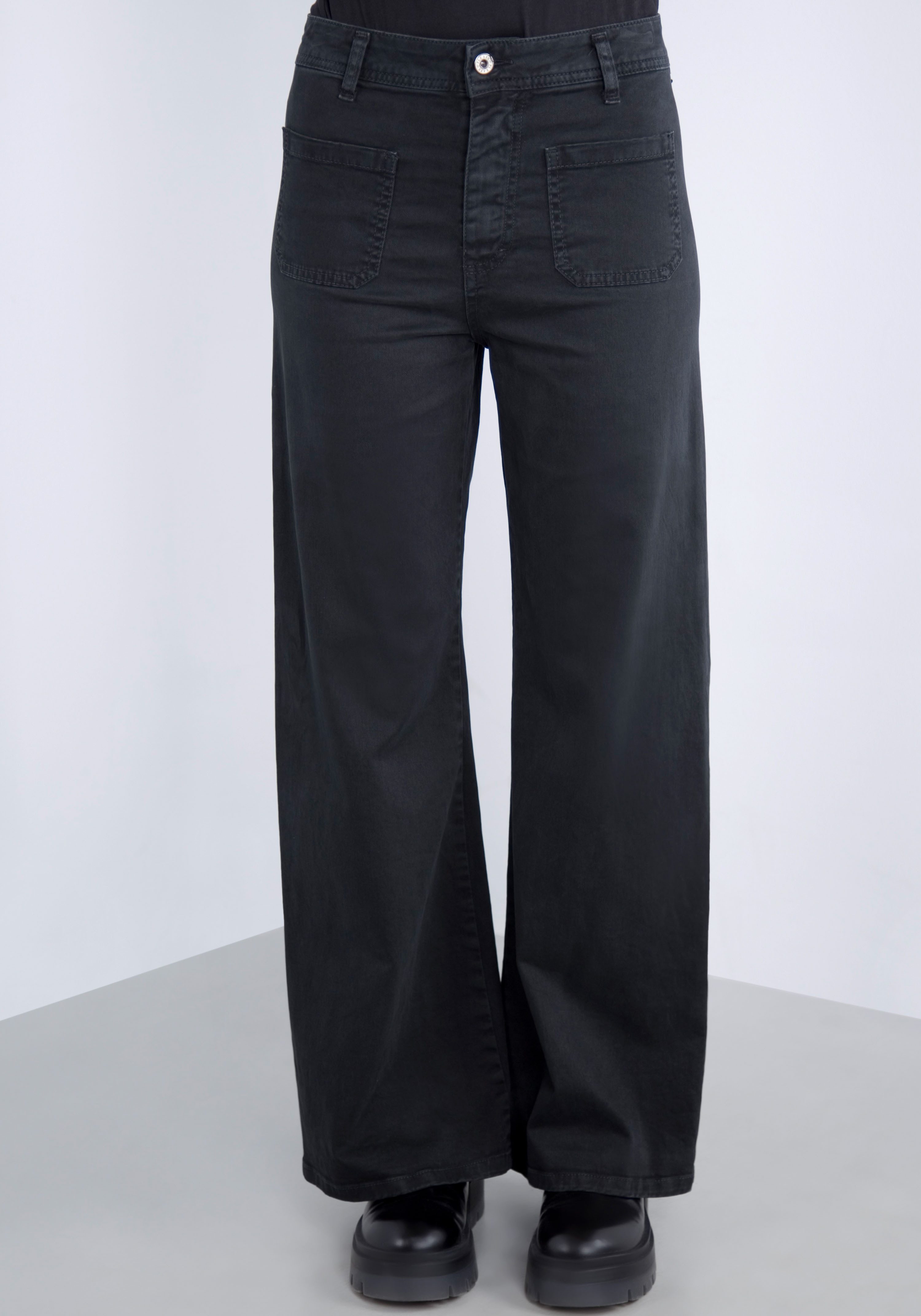 Please Jeans Schlaghose aus hochwertigem Baumwollmix günstig online kaufen