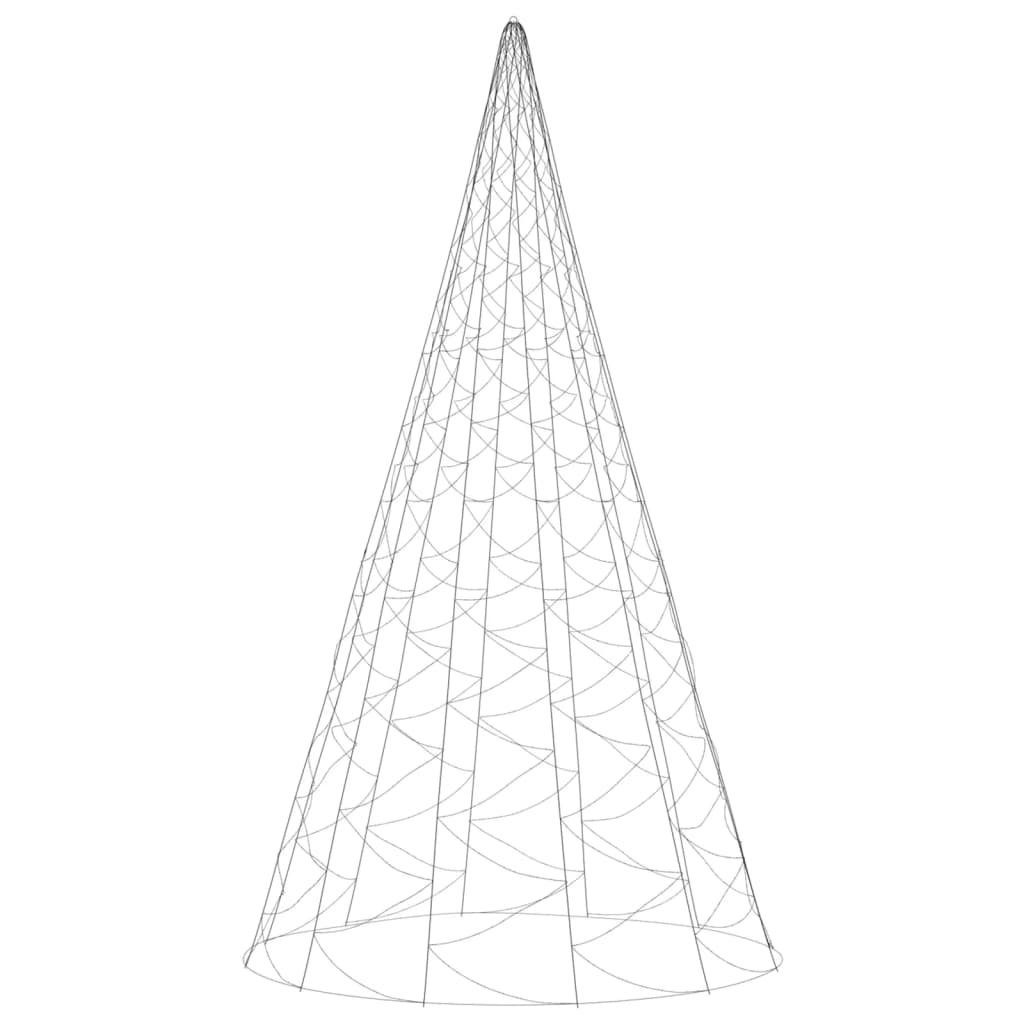 Fahnenmast Christbaumschmuck 800 (1-tlg) LED-Weihnachtsbaum 3000 LEDs cm Kaltweiß für vidaXL