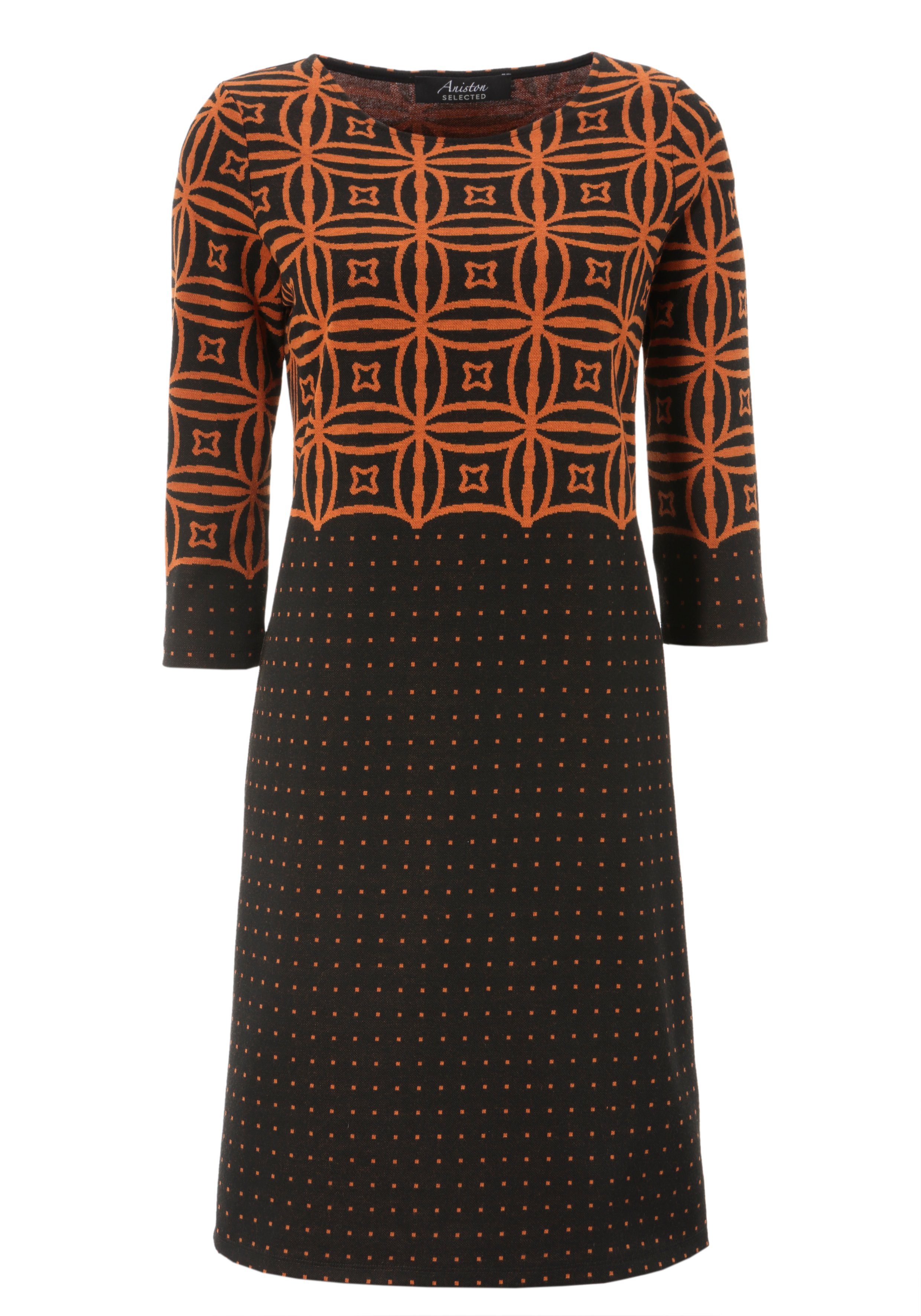 Aniston SELECTED Jerseykleid mit modernem Muster- und Punkte-Design