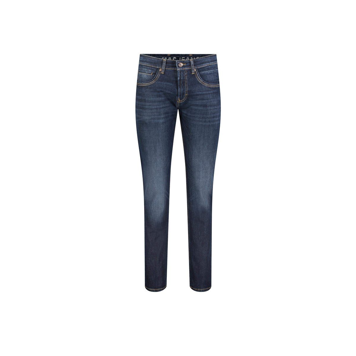 MAC Straight-Jeans blau regular (1-tlg)