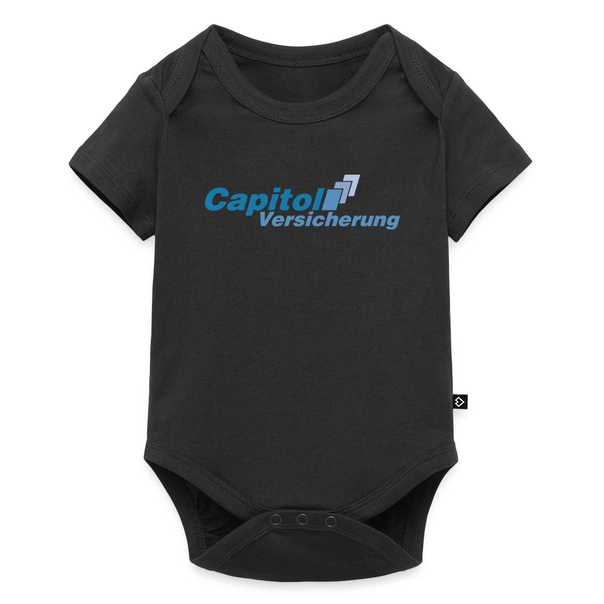 Spreadshirt Kurzarmbody Stromberg Logo Capitol Versicherung Kurzarm Tages Baby Body (1-tlg)