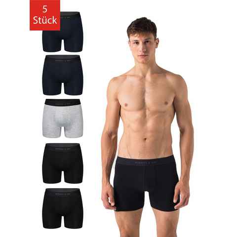 Burnell & Son Trunk Unterhosen aus Baumwolle für Herren Männer (Packung, Set, Spar-Pack, Spar-Packung, Spar-Set, 5-St., 5er-Pack) mit Komfortbund