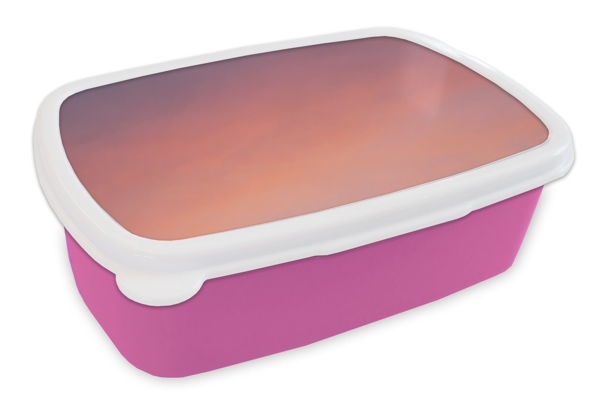 MuchoWow Lunchbox Nahaufnahme eines farbigen Himmels, Kunststoff, (2-tlg), Brotbox für Erwachsene, Brotdose Kinder, Snackbox, Mädchen, Kunststoff rosa