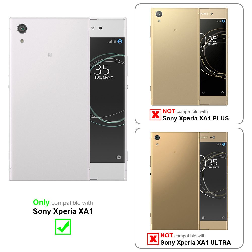 Cadorabo Handyhülle für Sony Xperia XA1 Hülle Sony Xperia XA1, Schutzhülle Hülle mit Standfunktion, Magnetverschluss und Kartenfach