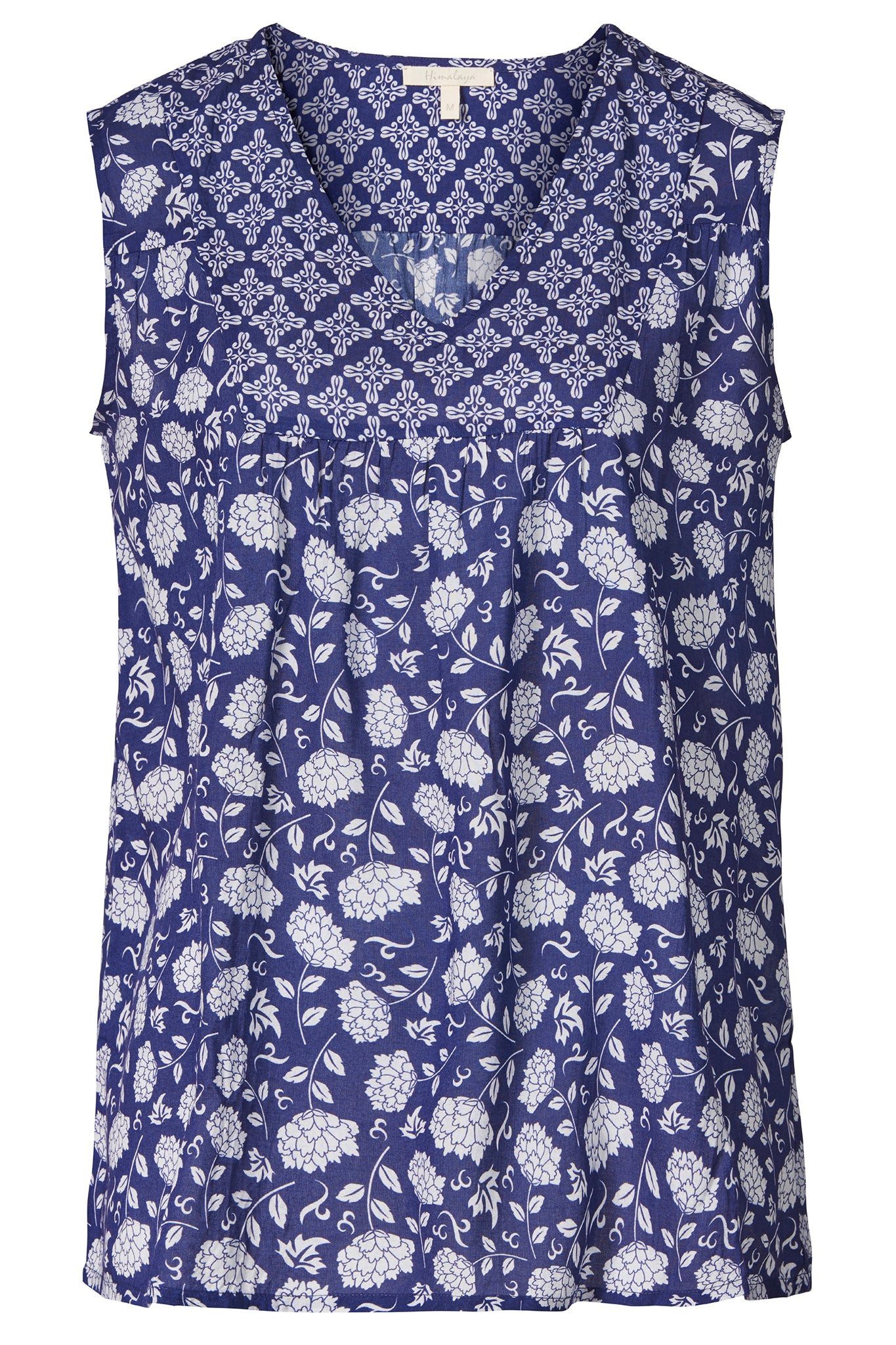 Himalaya Clothing Shirttop Ärmelloses Shirt Damen floral mit V-Ausschnitt a günstig online kaufen