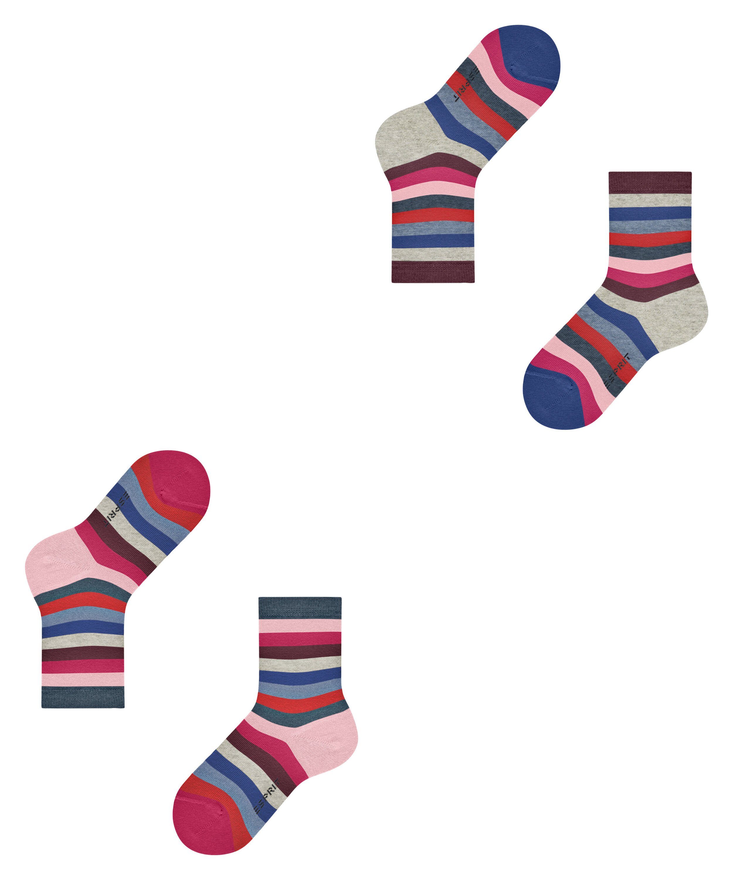 Esprit Socken Multicolor Stripe 2-Pack (6660) light (2-Paar) denim