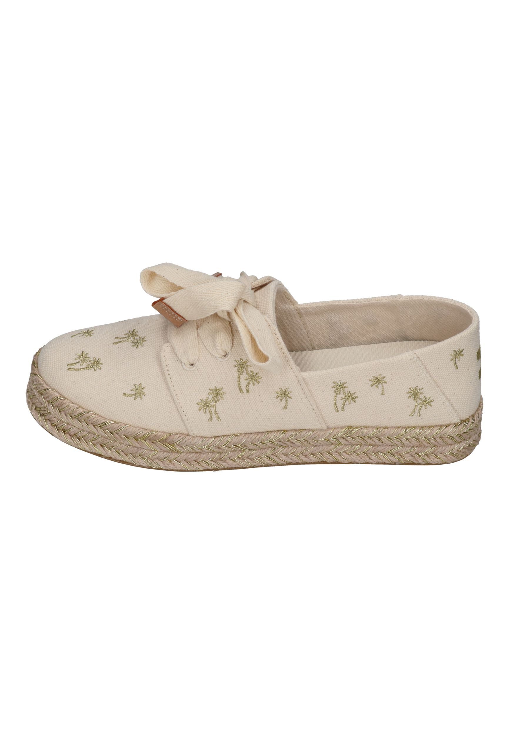 TOMS CAROLINA LACE UP Espadrille metallic palm trees