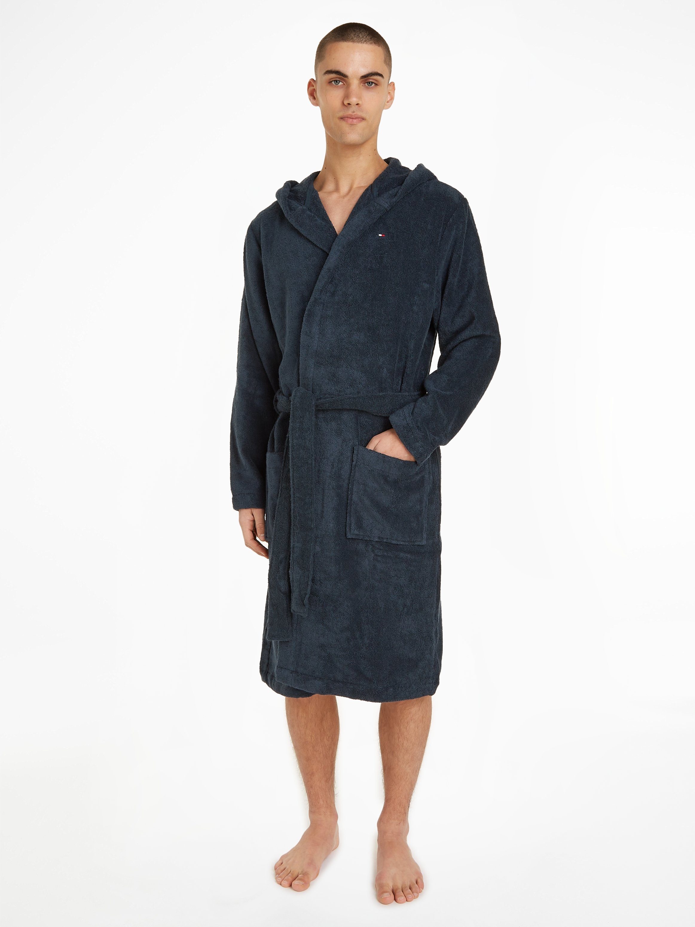 Tommy Hilfiger Underwear Bademantel, Kurzform, Baumwoll-Webfrottier, günstig online kaufen
