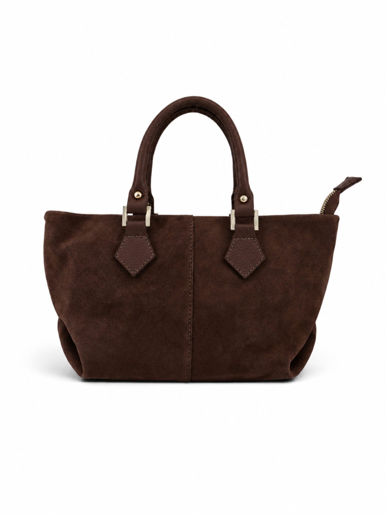 BRISE TASCHE Umhängetasche Elegante Wildledertasche mit Kettenriemen, Echtes Wildleder, Kettenriemen, Reißverschlussfach innen