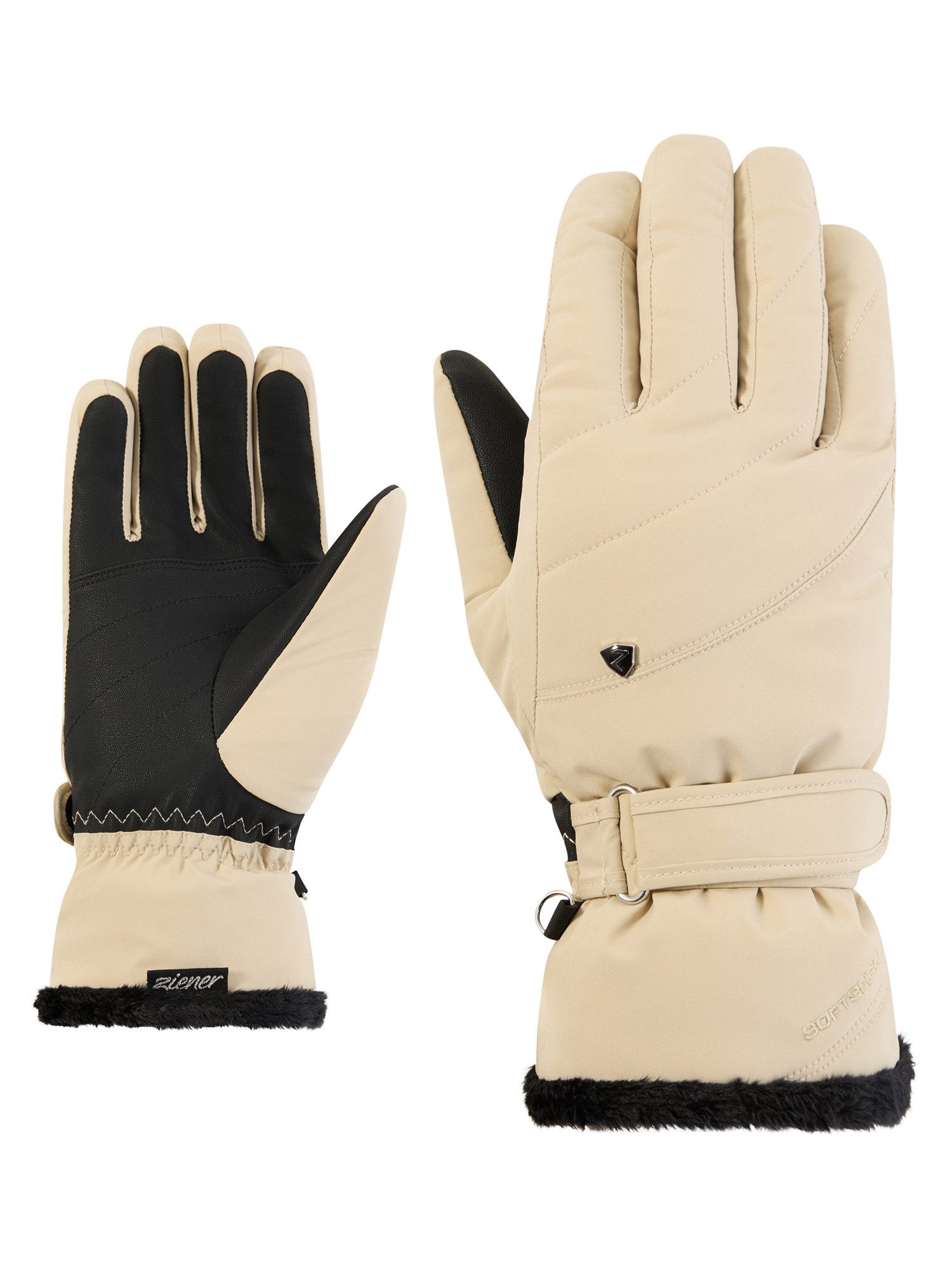Ziener Skihandschuhe KEAKA-Z AQUASHIELD® PrimaLoft® DAMEN wasserdicht, winddicht, atmungsaktiv, extra warm, Plüschfutter