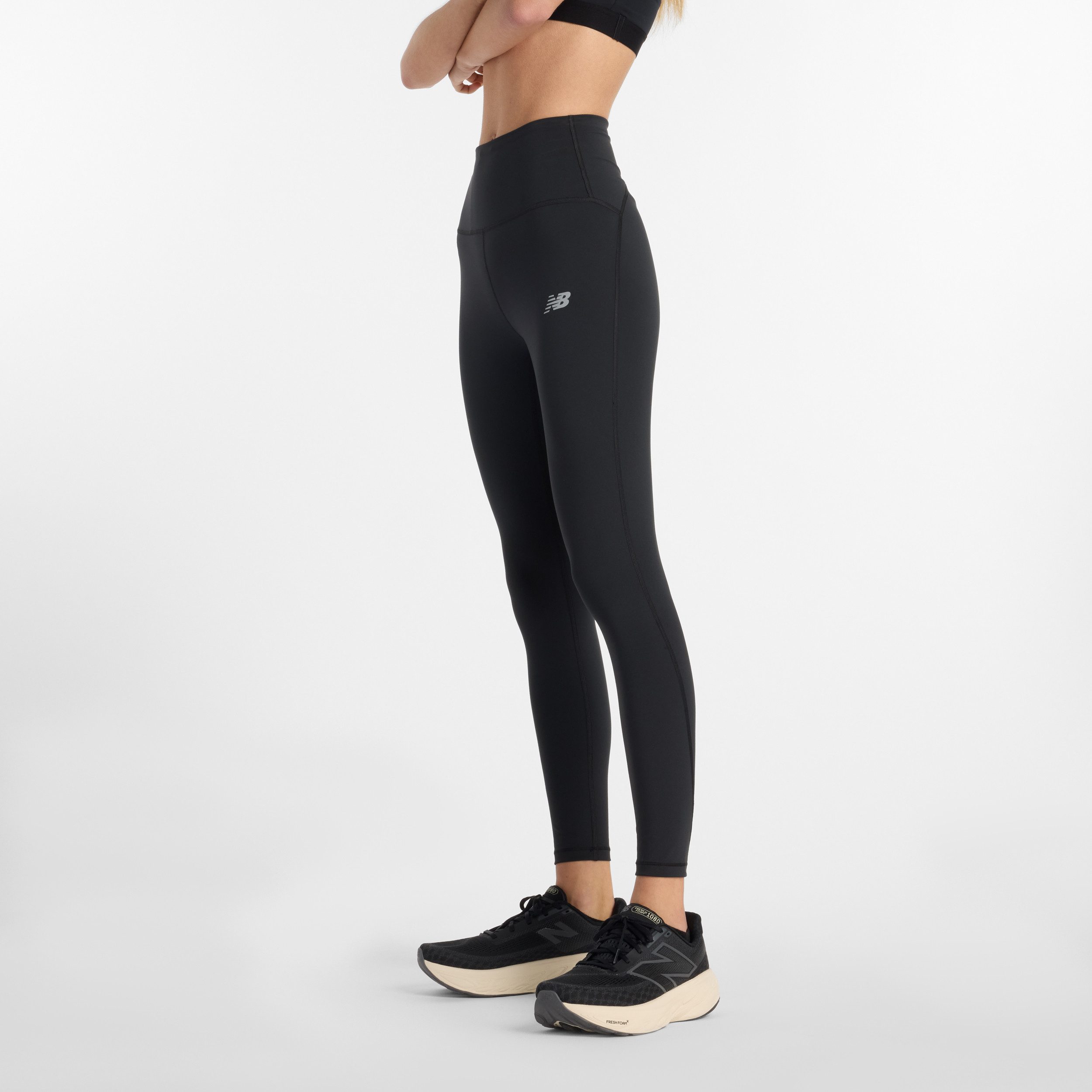 New Balance Lauftights Sleek High Rise Legging 25" für Laufen, mit hohem Bund
