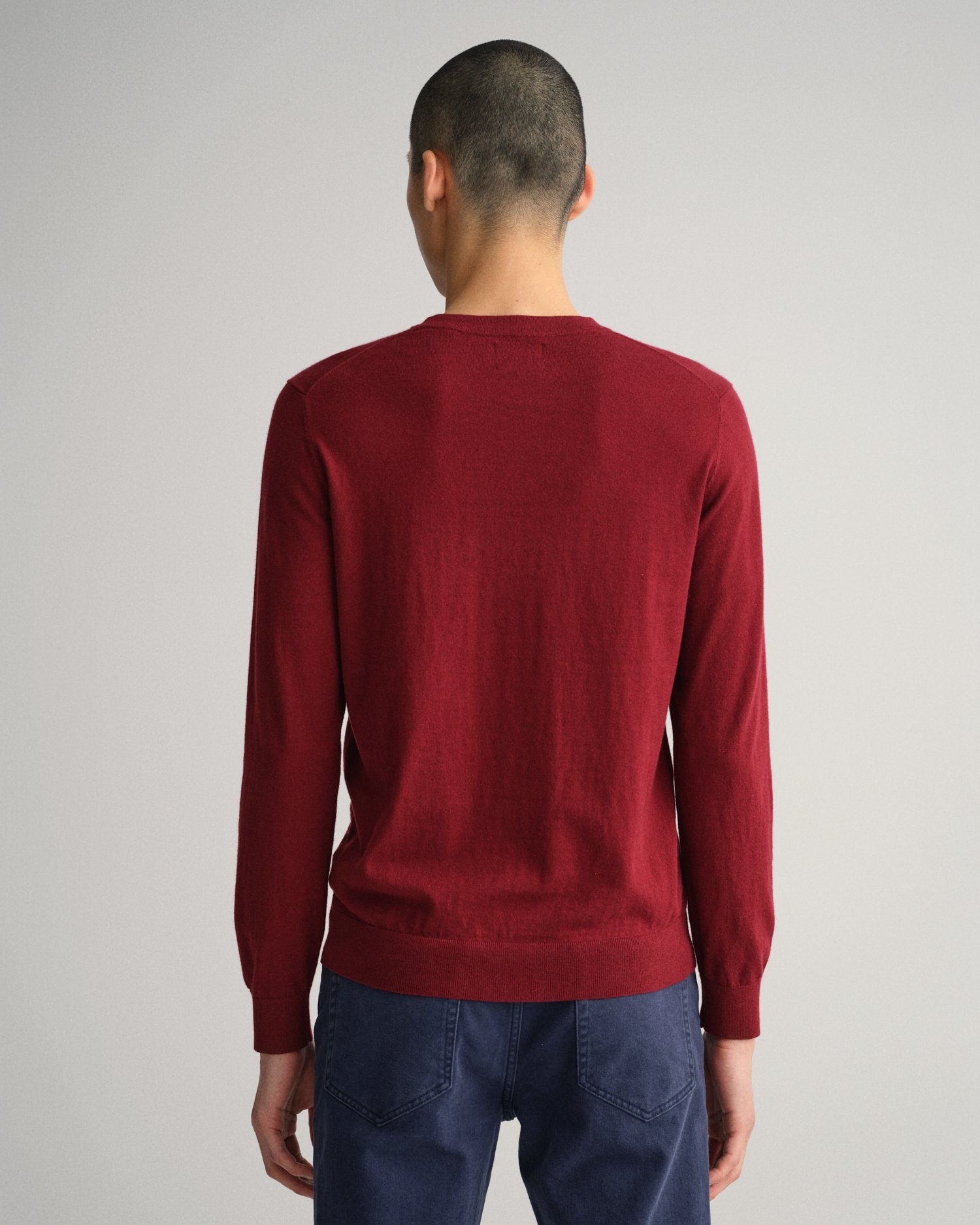 COTTON Strickpullover C-NECK CASHMERE Gant rot