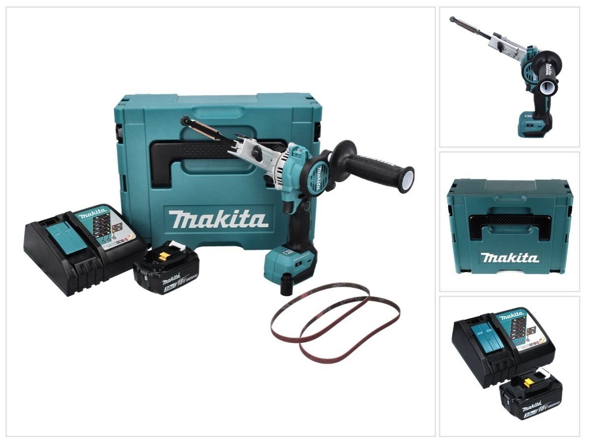 Makita Bandschleifer DBS 180 RF1J Akku Bandfeile 18 V 9 x 533 mm Brushless + 1x Akku 3,0 A