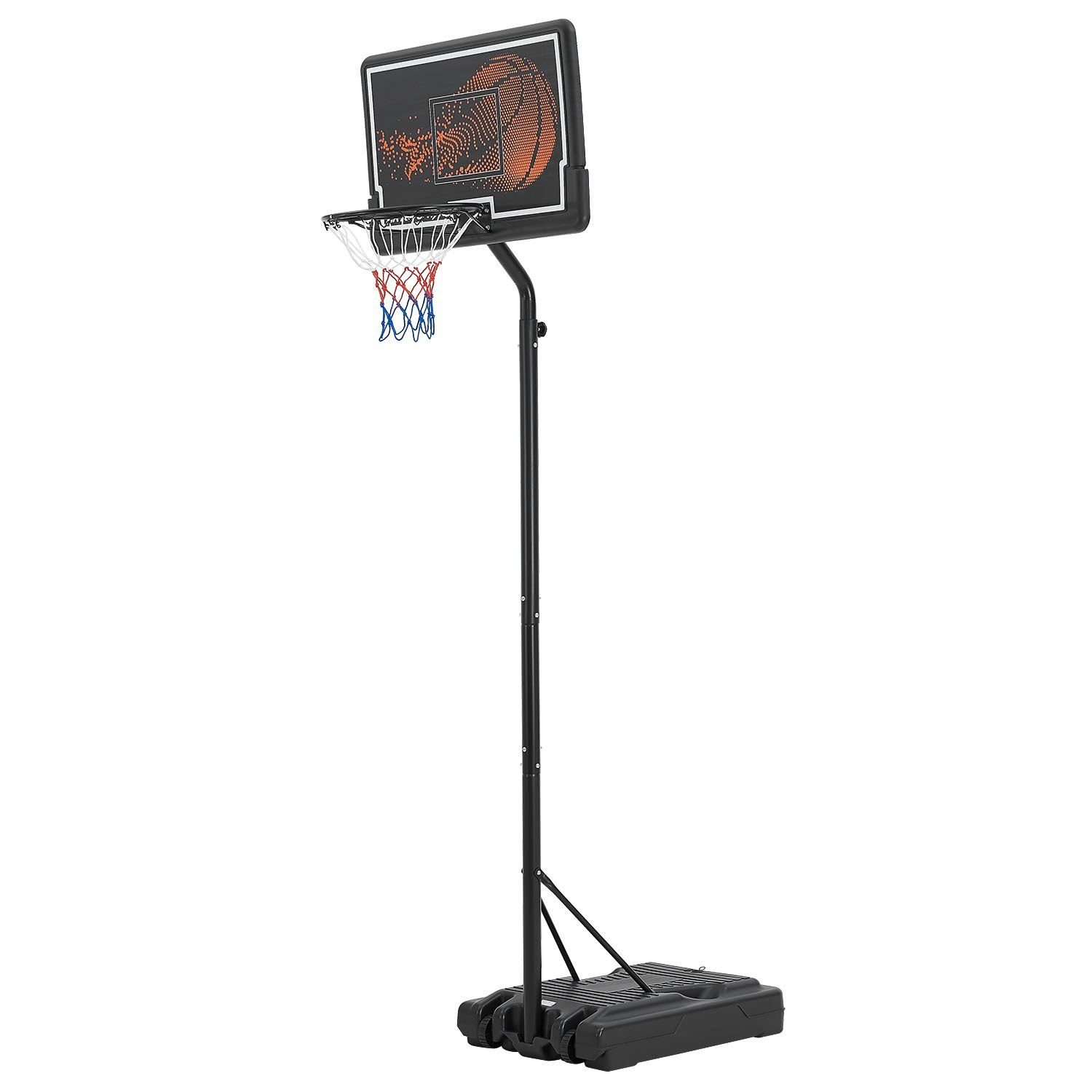 ArtSport Basketballkorb, mit Ständer und höhenverstellbar bis Rollen, cm 255 305