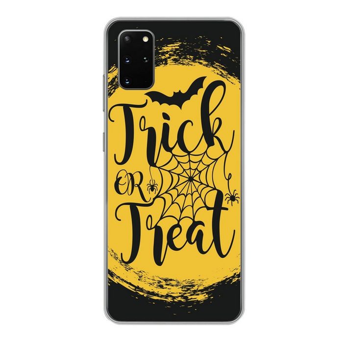 MuchoWow Handyhülle Der Vollmond von Halloween in einer Illustration Phone Case Handyhülle Samsung Galaxy S20 Plus Silikon Schutzhülle