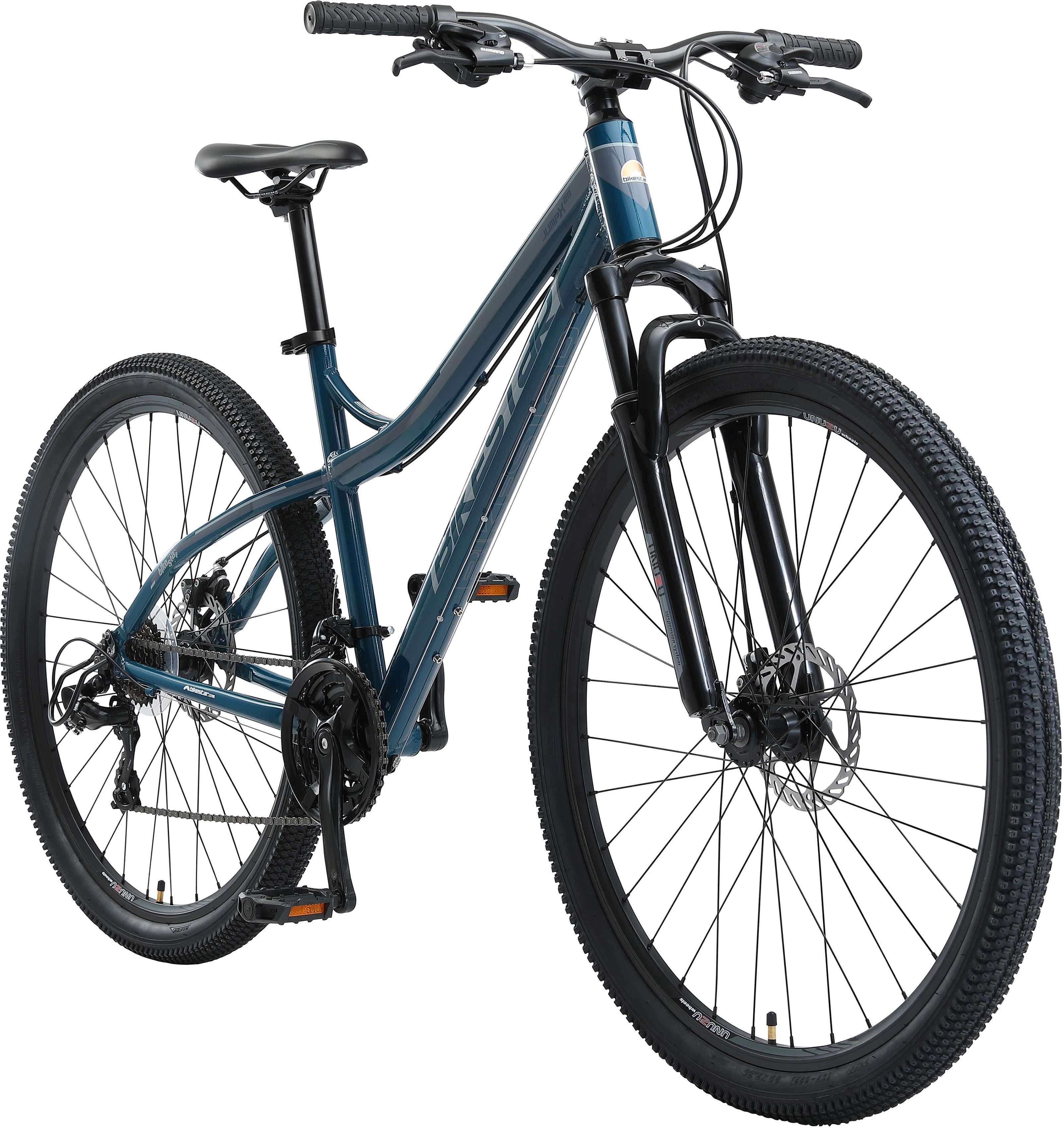 Bikestar Mountainbike, 21 Gang Shimano RD-TY300 Schaltwerk, Kettenschaltung, für Damen und Herren, Kettenschaltung