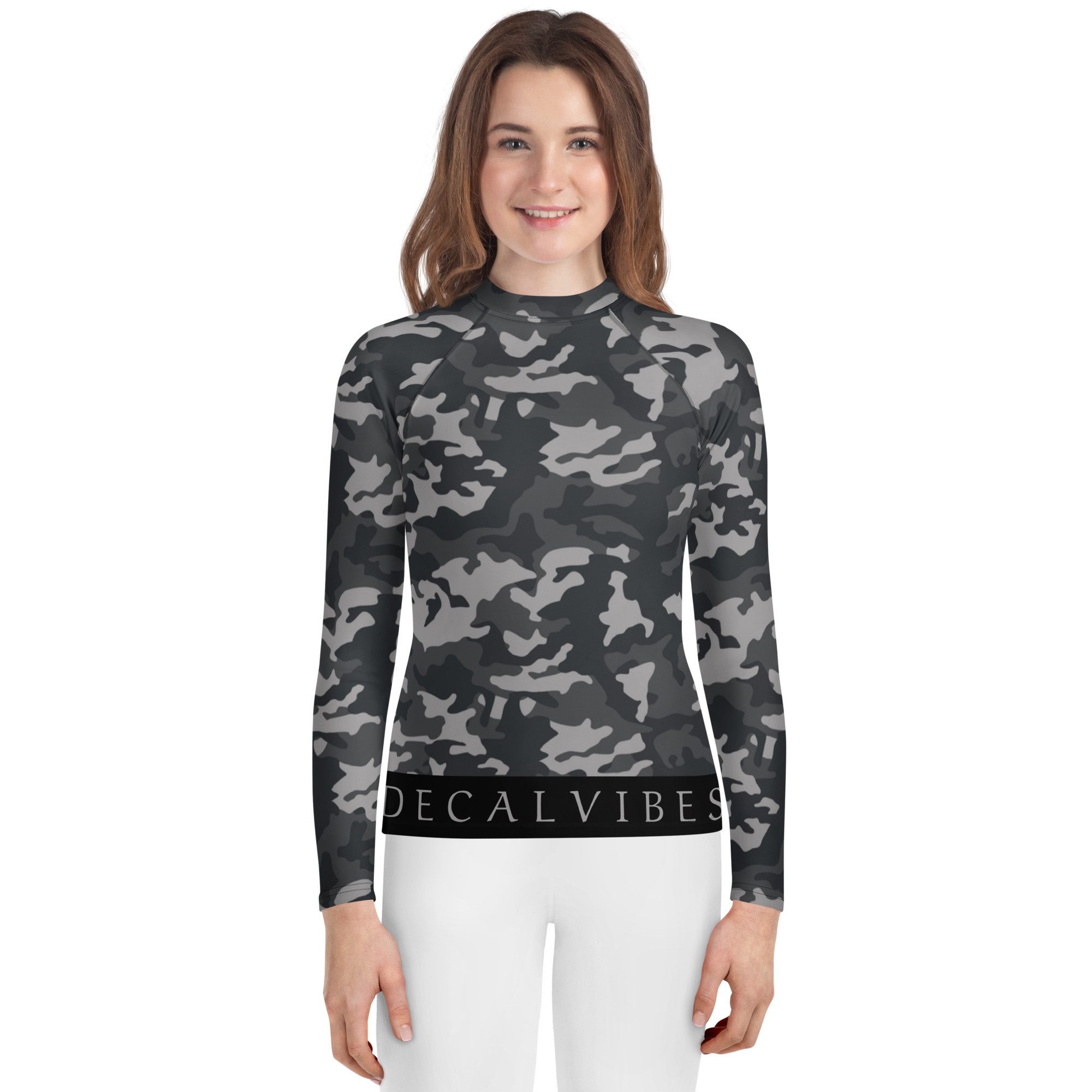 DECALVIBES Langarmshirt Mädchen Rash Guard Compression Langarmshirt für Jugendliche Ultimate Weicher 4-Wege-Stretch und bequeme körpernahe Passform