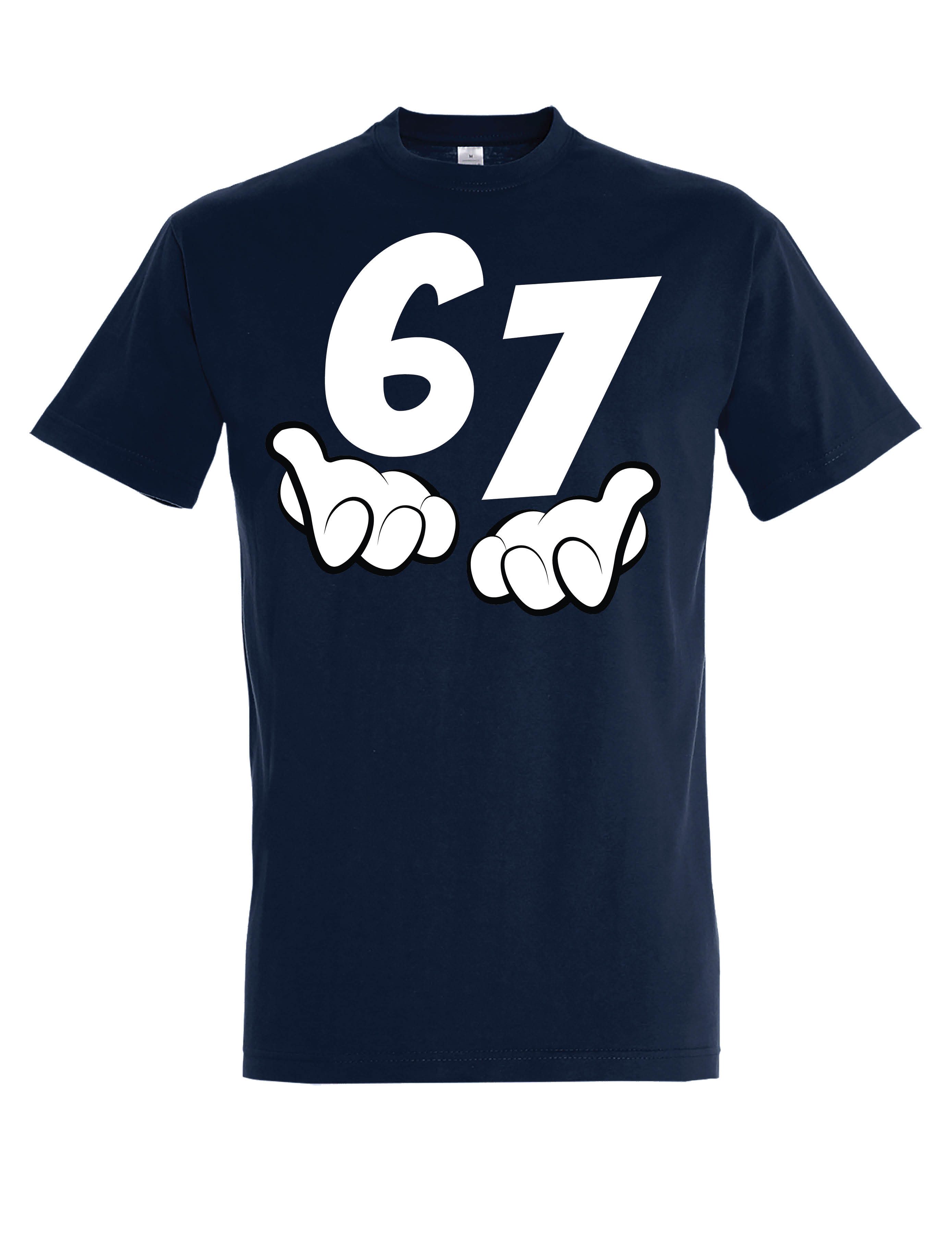 Youth Designz Print-Shirt Herren T-Shirt "67" lustig Fun-Print Statement Geschenk Trend mit witzigen und humorvollen Aufdruck als Geschenk für Männer