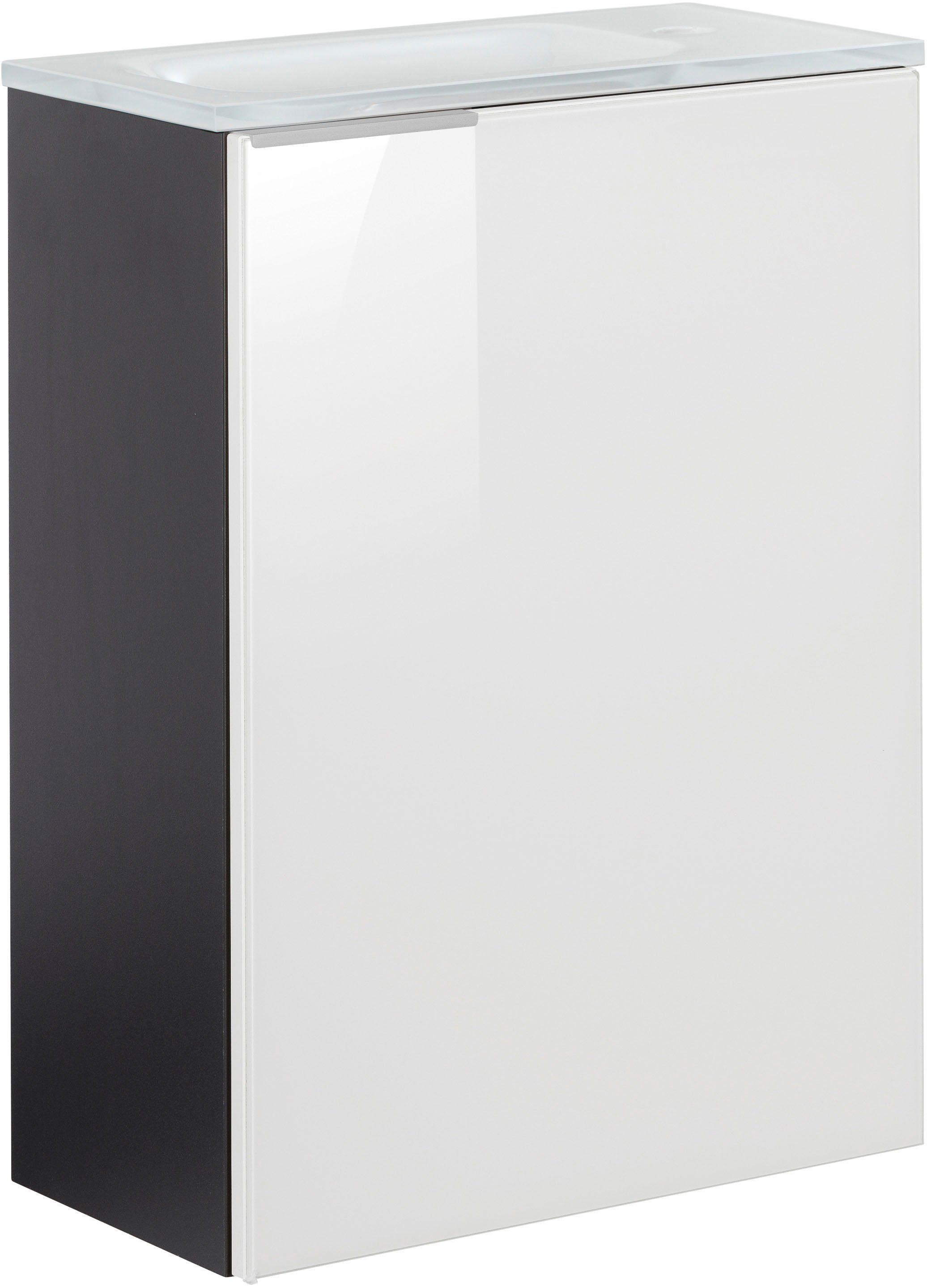 FACKELMANN Waschtisch SBC (Set), bestehend aus Becken, Beleuchtung und Unterbau, Breite ca. 45 cm