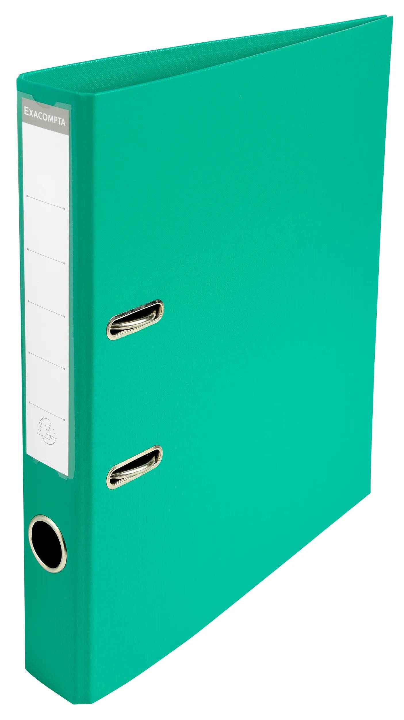 EXACOMPTA Aktenordner 10x Ordner Prem'Touch PVC, Rücken 50mm, 32x29cm A4 Maxi, Grün, 53543E, Ordner Kunststoff