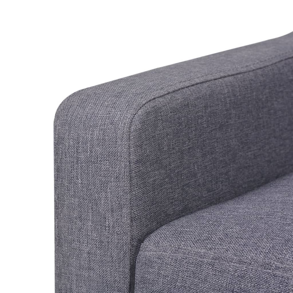 DOTMALL Grau im Loungesofa Beinen Design, mit skandinavischen 3-Sitzer-Sofa Anti-Rutsch