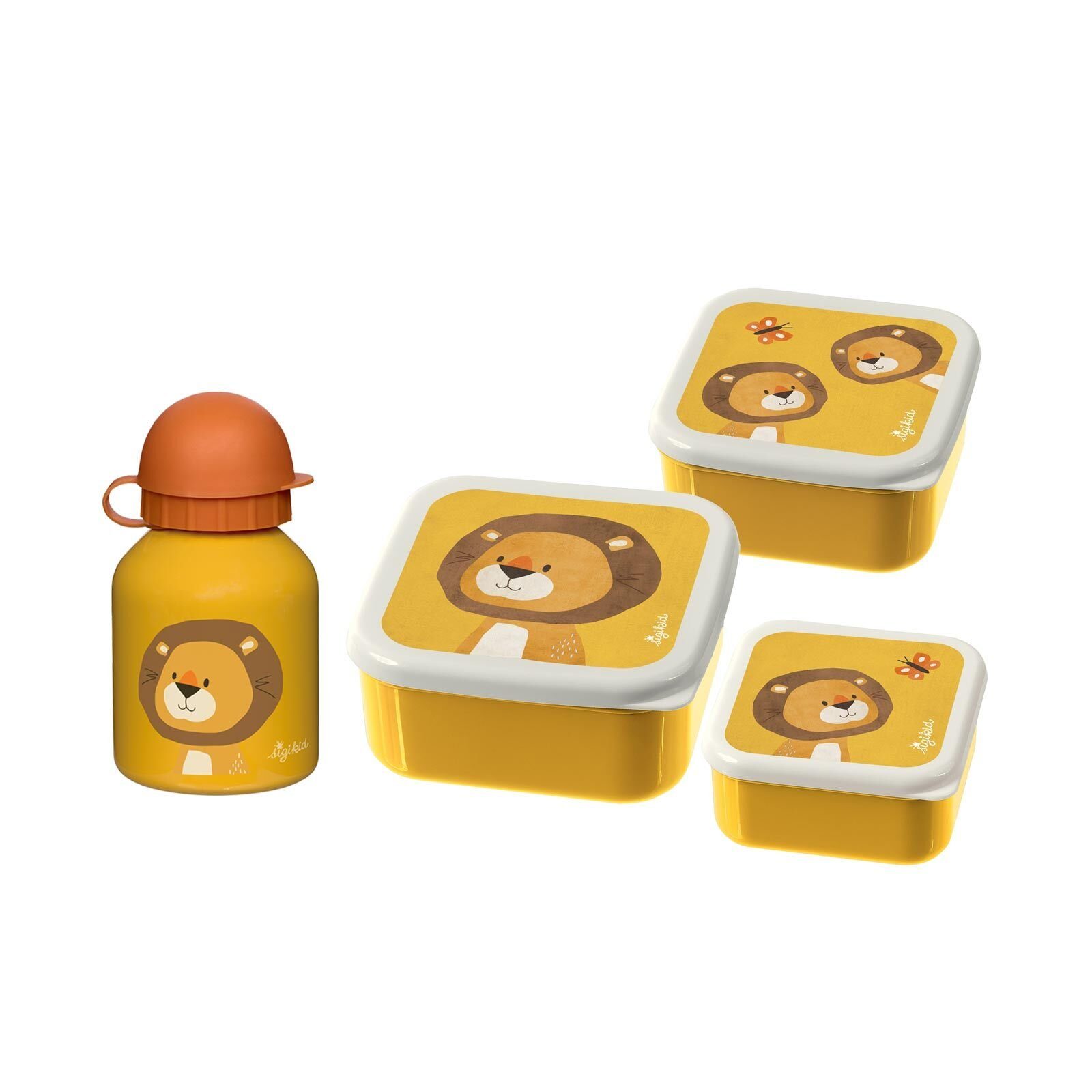 Sigikid Lunchbox »Snackboxen + Trinkflasche 4er Set«, Material-Mix,  (4-tlg), Handwäsche wird empfohlen, ideal für den Alltag