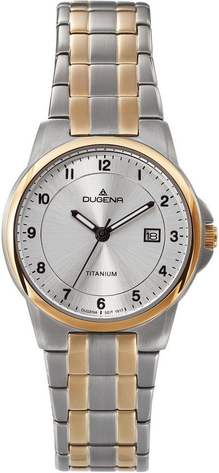 Dugena Titanuhr Gent, 4460915, Armband aus leichtem Titan, bicolor  PVD-beschichtet