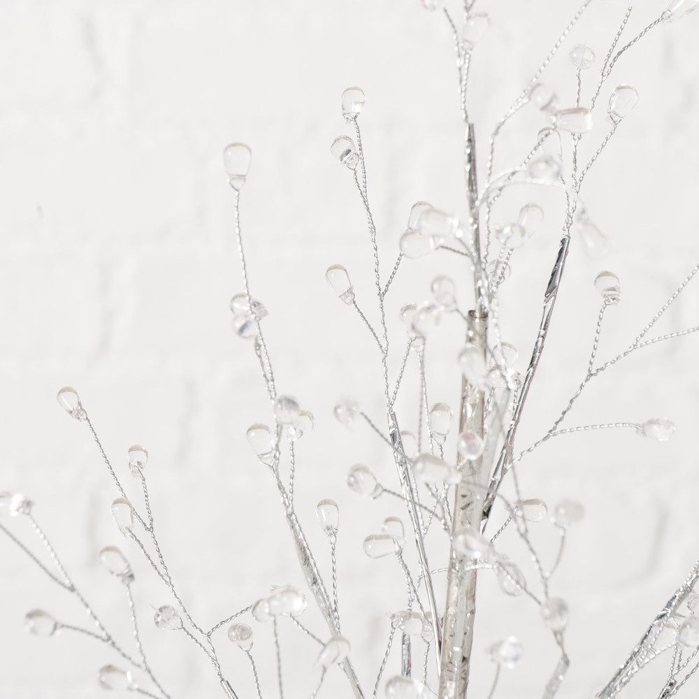BOLTZE Dekoobjekt Dekobaum GLOOMY silber transparent Metallbaum mit Kunststoff H40cm Wei