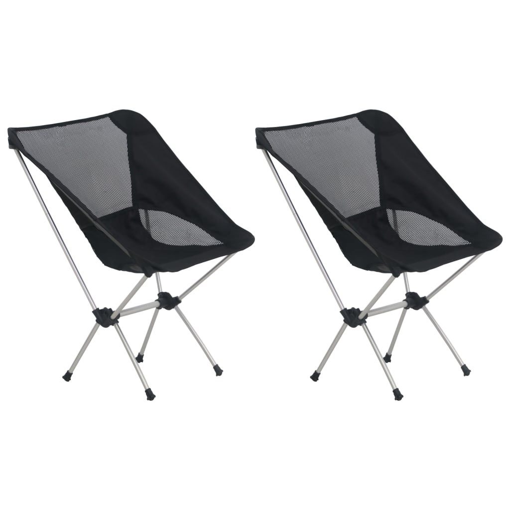 vidaXL Campingstuhl Klappbare Campingstühle 2 Stk. mit Tragetasche 54x50x65 cm Alu (2 St)