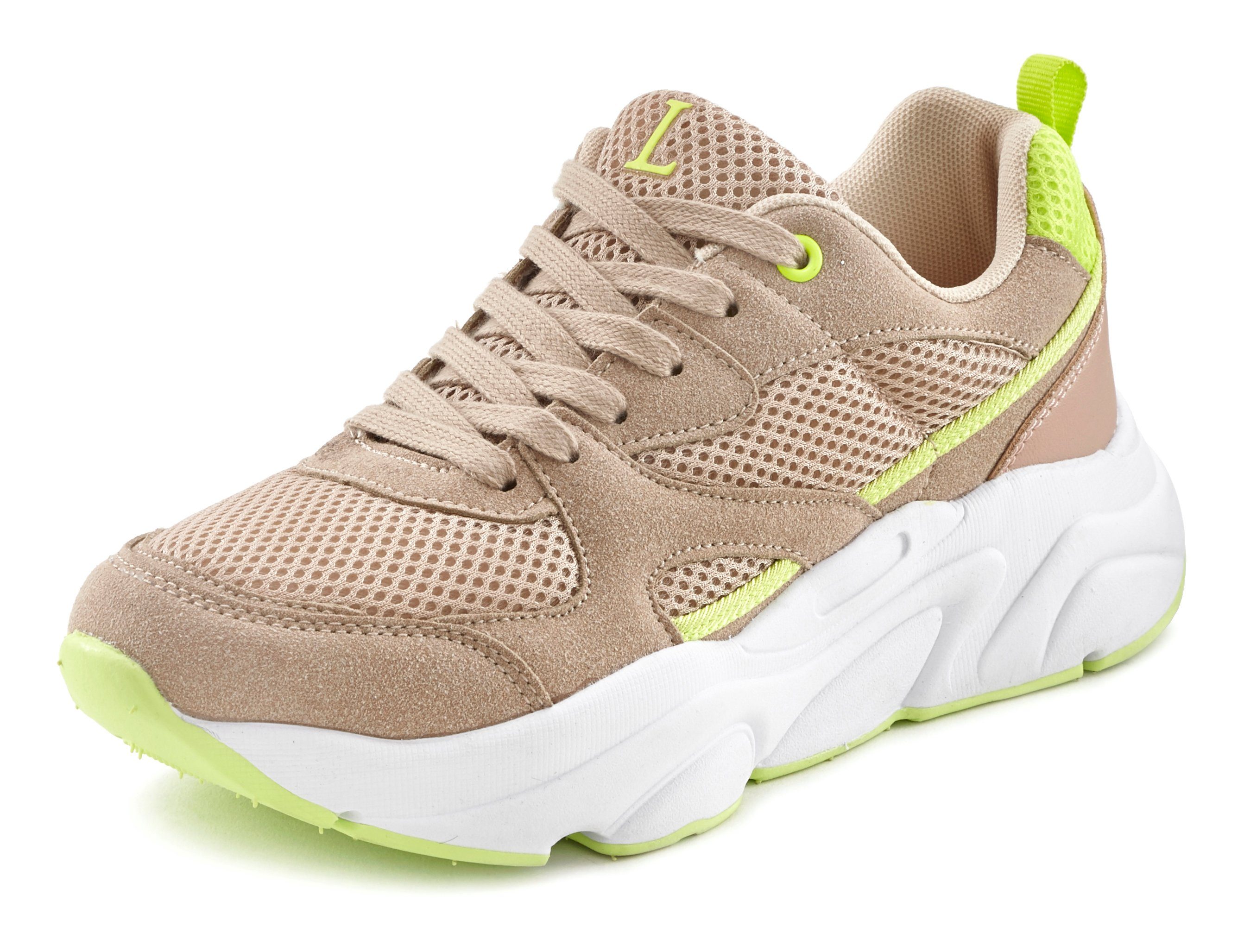 LASCANA Sneaker Schnürhalbschuh, leichte Chunky-Sohle, herausnehmbare günstig online kaufen