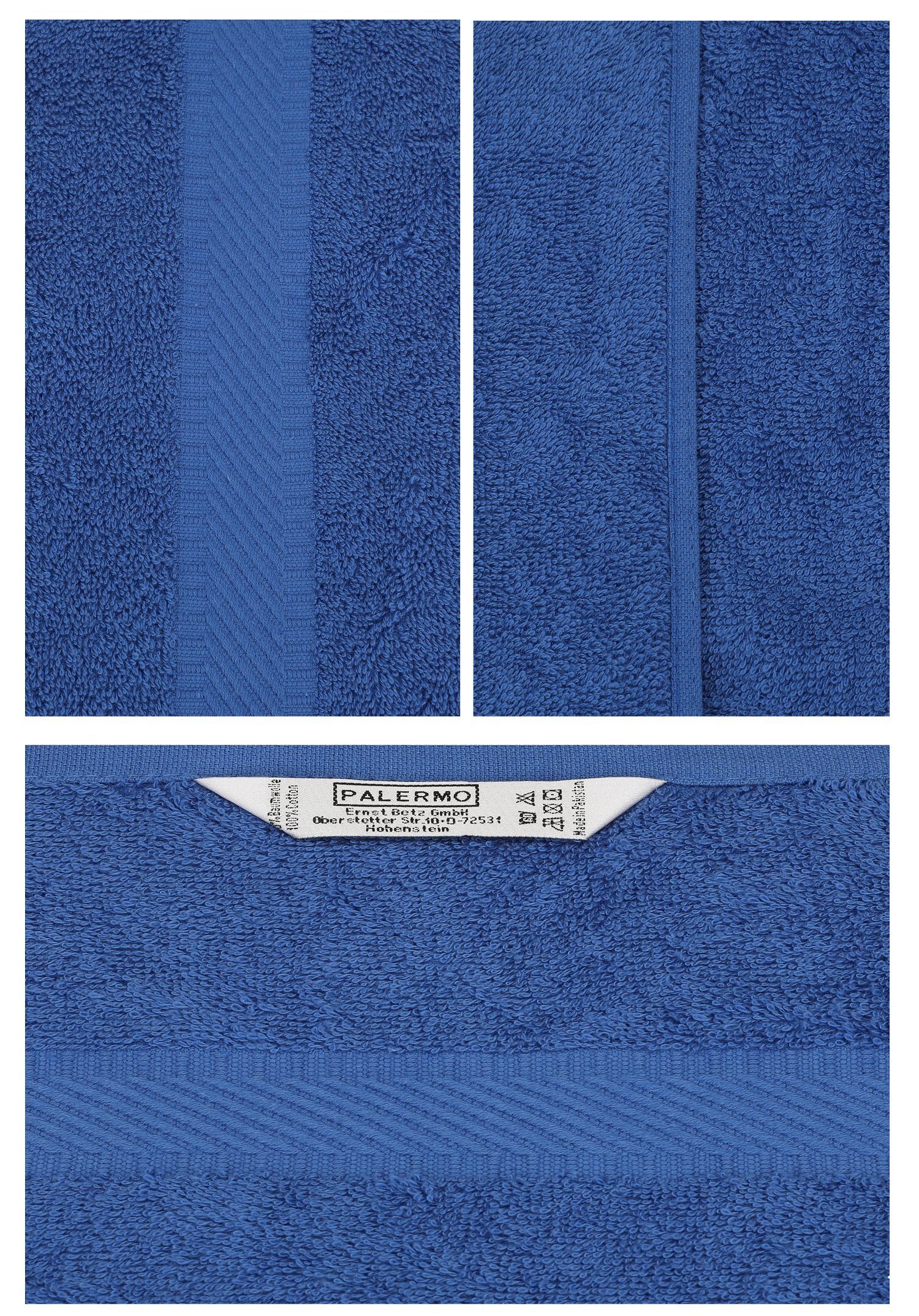 Badetücher Badetücher Stück 100% XXL Blau, 6 (6-St) Betz PALERMO 200 Baumwolle cm Farbe x 100